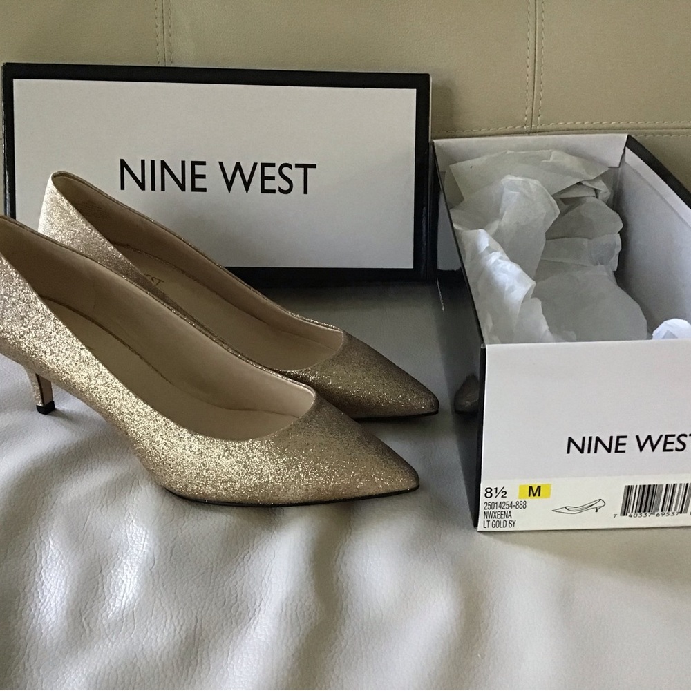 Nine West XEENA Ligth Gold Pumps, Size 8.5 M